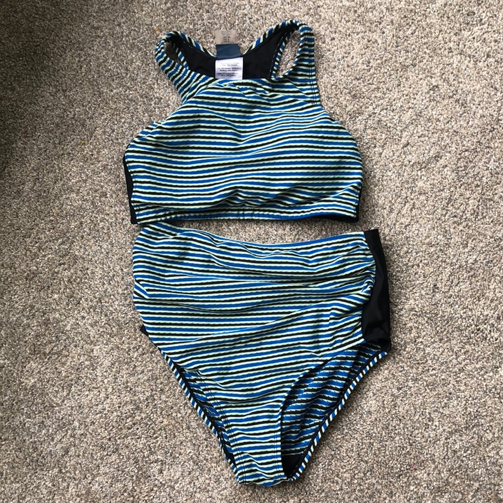 Beach Bump high waisted maternity swim suit